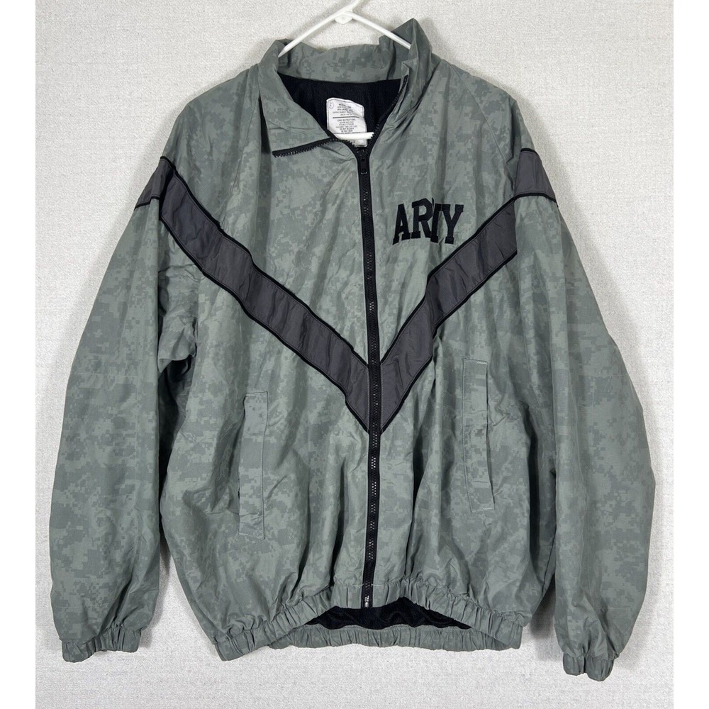 IPFU US ARMY Jacket Windbreaker Adult Medium Long Digital Camo Reflective